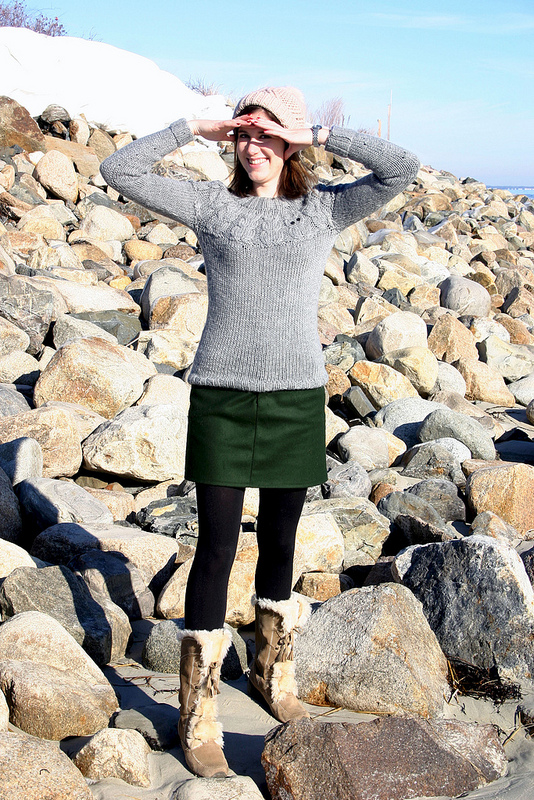 What I Made In 2013: Owl Sweater and Wool Moss Mini [Grainline Studio]